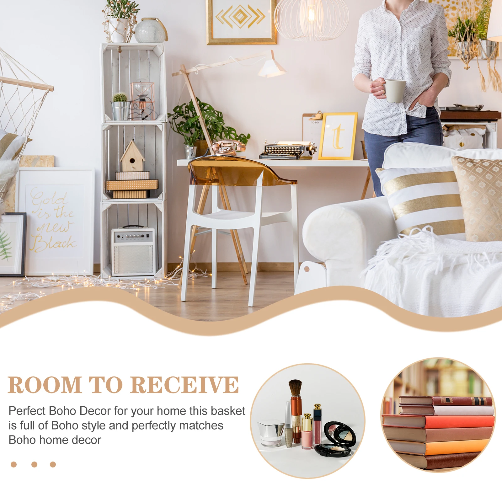 

Cotton Rope Storage Basket Woven Laundry Outdoor Organizer Baskets Hamper Toilet Paper Small Bohemian Style Home Decor