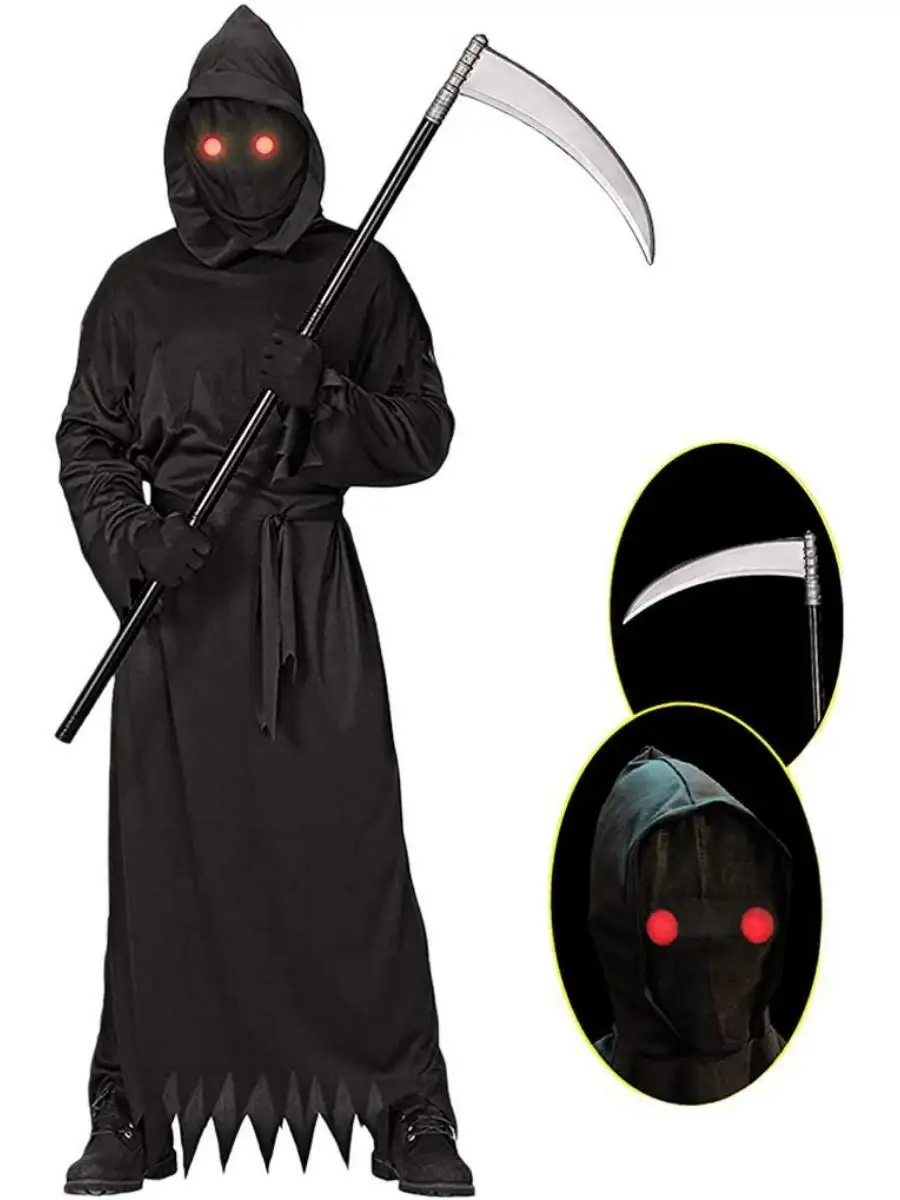 New Mystery Horror Costume loween Role-plang Clothes Boys Scythe Monster k Menger Ghost Death God Cosplay Clothes