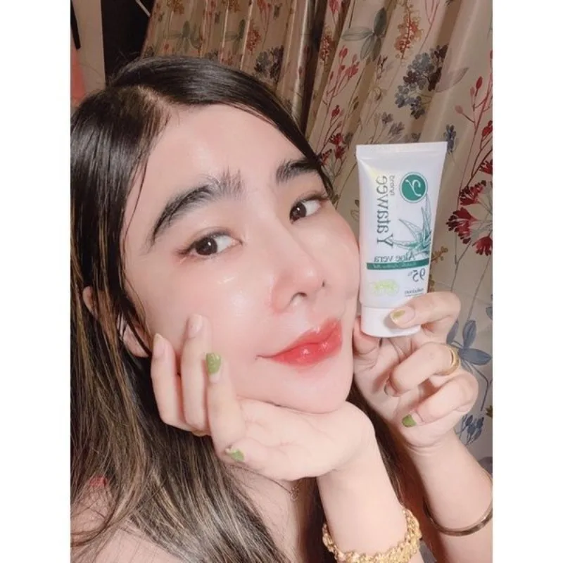 Soothing Repair Face Cream Yatawee Thailand Centella Aloe Gel Cream Calming Acne Prone Skin Moisturizing Oil-Free Lightweight