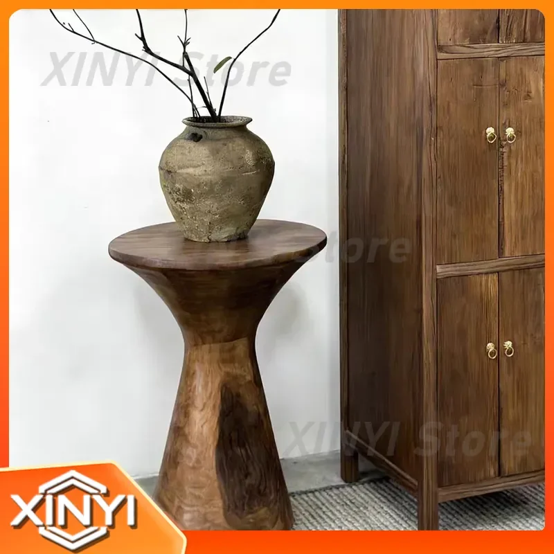 for Wabi Sandy Wind solid wood bookcase for living room standing cabinet locker old elm narrow side cabinet classical small
