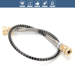 خرطوم نايلون عالي الضغط مقاس 50 سم مع خيط M10x1 ، وصلات توصيل سريع ، عبوة هواء هوائي PCP مع زنبرك ملفوف 40 ميجا باسكال أعلى 8 أنابيب مبيعات ل PCP - No6