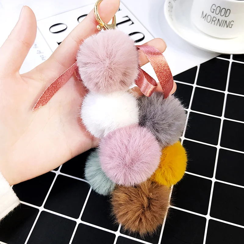 Andcool Elegant Original Plush Keychains Women Accesories Gifts Fruit Grape Keychain For Bags Cell Phone Keyring Key Chain