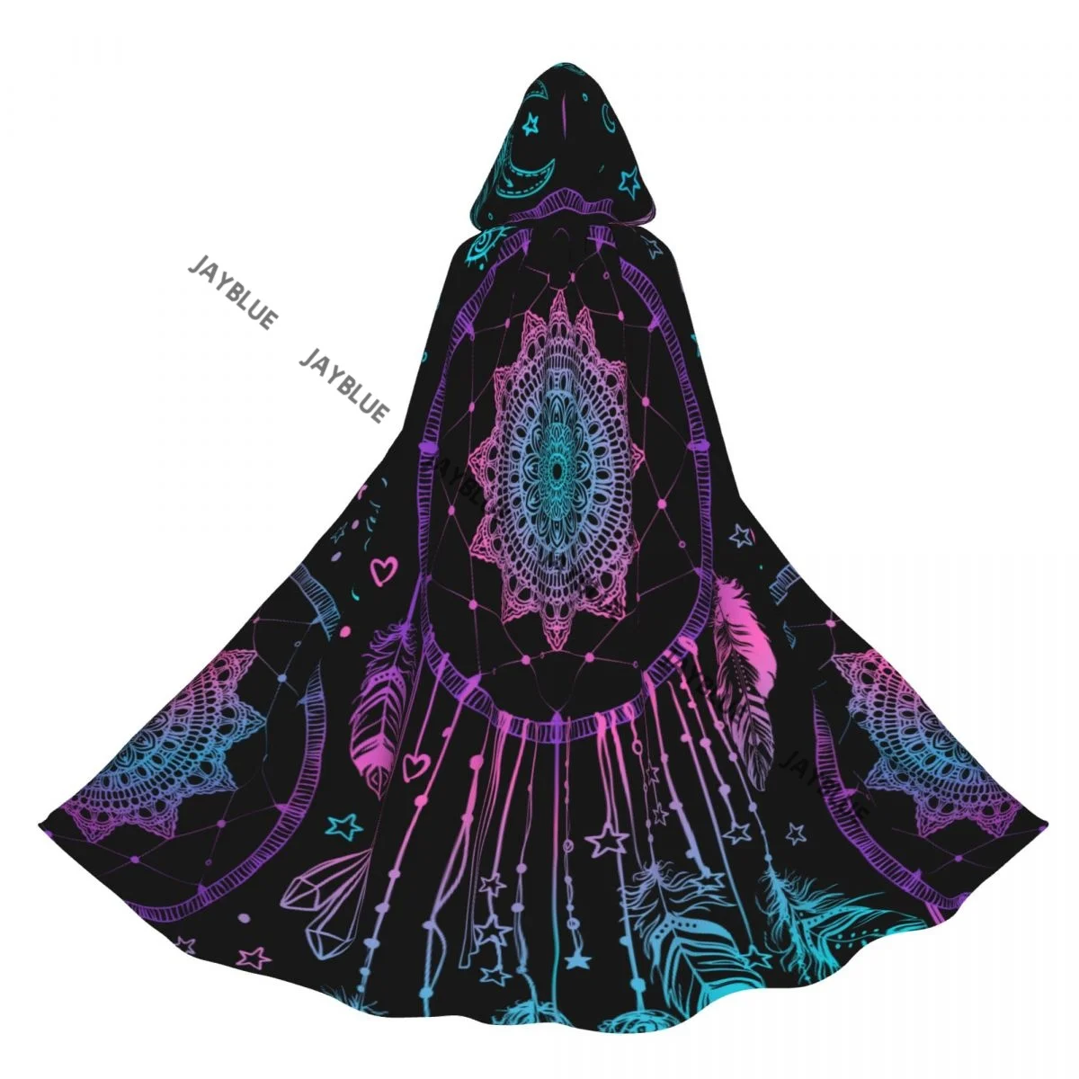 

Unisex Adult Ethnic Boho Dreamcatcher Cloak with Hood Long Witch Costume Cosplay