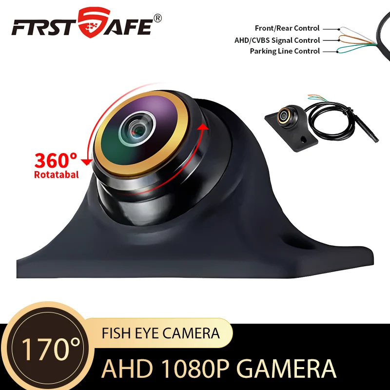 

170 ° Универсальная HD AHD камера заднего вида для автомобиля с ночным видением, водонепроницаемая, с металлическим корпусом, для безопасного паркования задним ходом