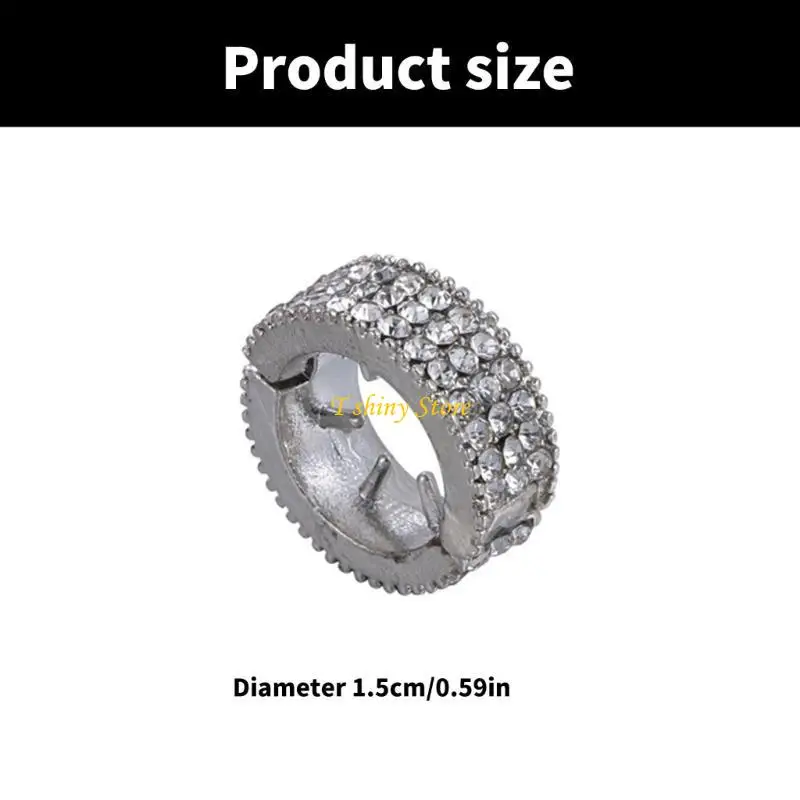 N58F Stylish Hair Cuffs Blingbling Charm Party Costume Christmas Bangs Hair Rings view 6