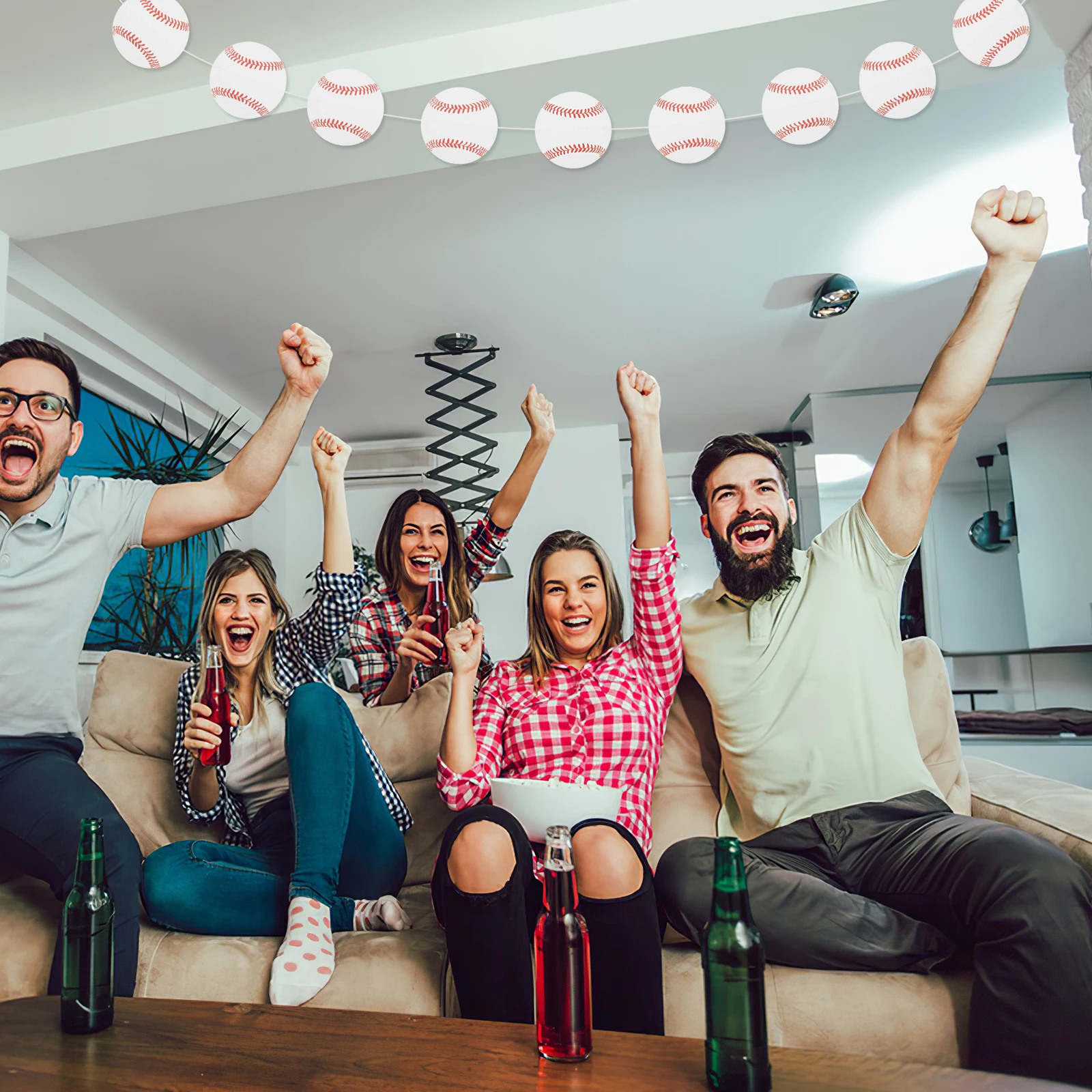 

2Pcs Baseball Birthday Banner Party Pull Flag Decoration for Themed Celebration Hanging Decor Sports Game Day Party Accessories