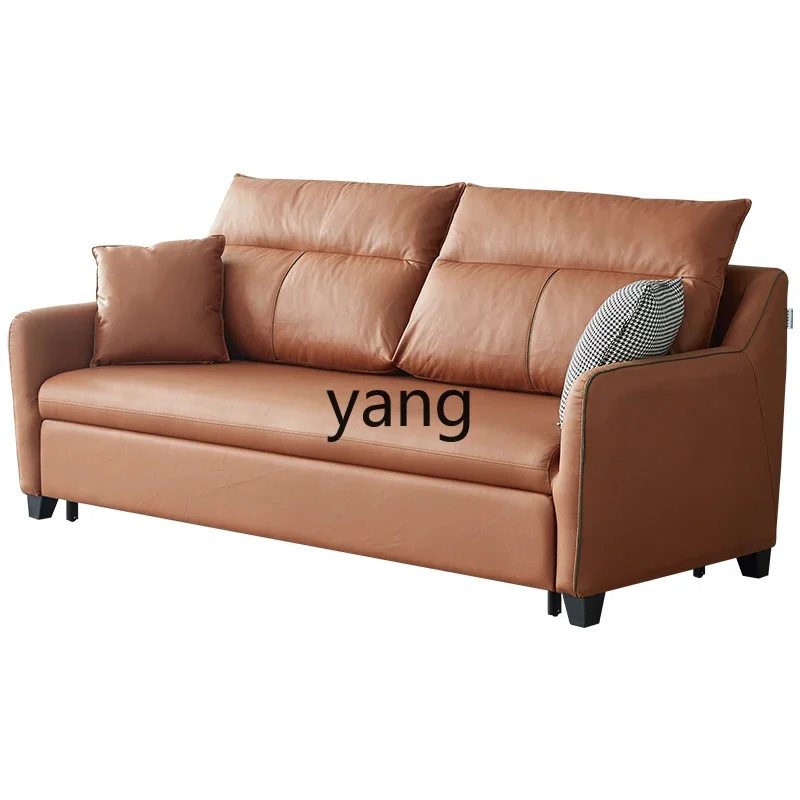 

YJQ technology cloth sofa bed folding dual-purpose living room modern simple down triple double sofa