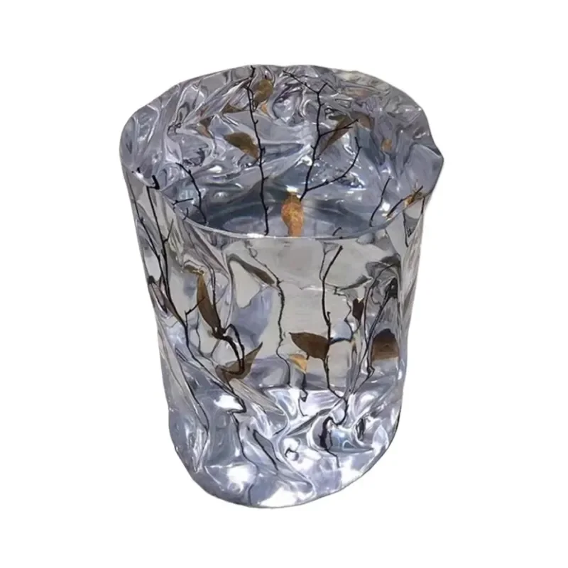 45cm Luxury Epoxy Resin Art Pool Transparent Hand Carved Customizable Modern Side Table for High End Living Room Hotel