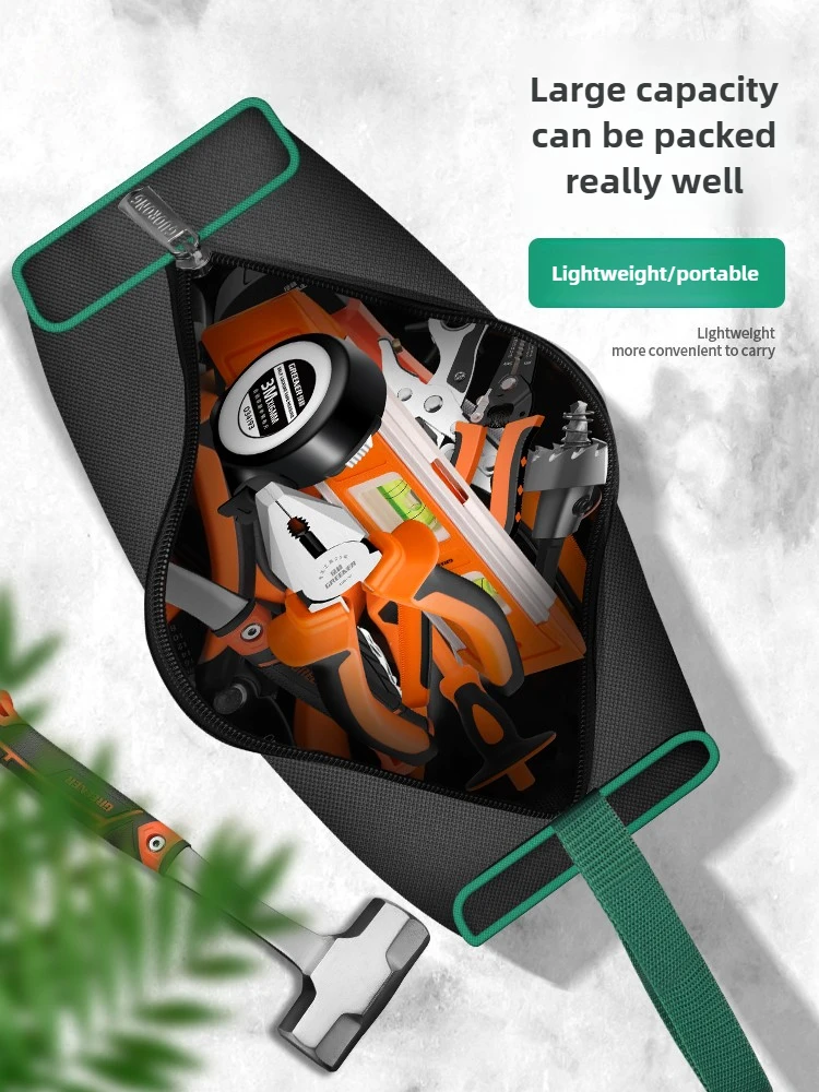 Bolsa de herramientas eléctricas, lona resistente y duradera, bolsa de herramientas gruesa, almacenamiento especial para carpintería, sitio de construcción portátil