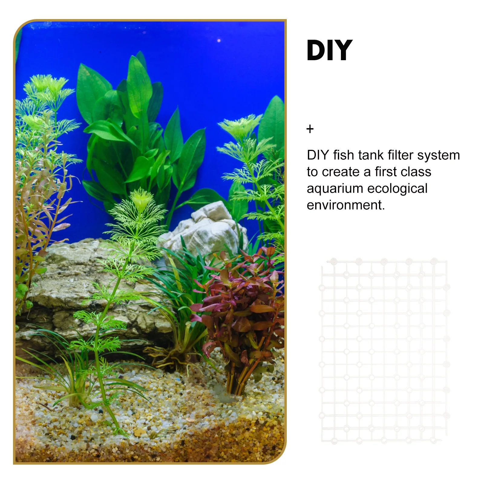 

2Pcs Bottom Filter Plate Gravel Divider for Aquarium Tank Multi Hole Strong Support Wear Resistant Plastic Grid Layout Pet