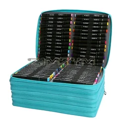 224 Hole Portable Marker Case Holder Pouch Large-capacity Marker Storage Bag Stationery Bag