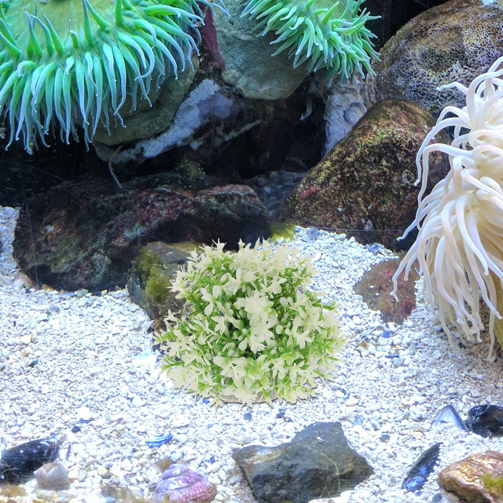 

1Set Aquarium Plants Resin Exquisite Workmanship Fake Aquatic Plant Decor Lively Fish Tank Landscaping Ornament