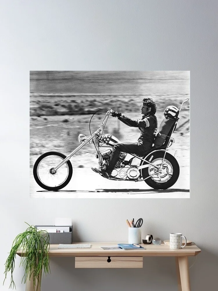 

EASY RIDER Movie, Art Print Canvas Poster, Living Room Decor, Home Wall Picture