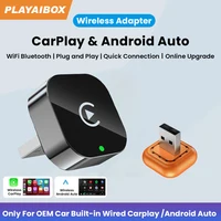 2026 2 en 1 Dongle inalámbrico CarPlay y adaptador inalámbrico Android Auto, 5Ghz WiFi tipo C/USB Plug Play OTA actualización CarPlay inalámbrico