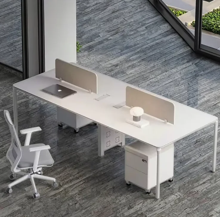 

gdHigh Quality Nordic Executive Computer Desk 4/6 Seats Modern Office Desk and Chair Nordic Office Desk for Office&