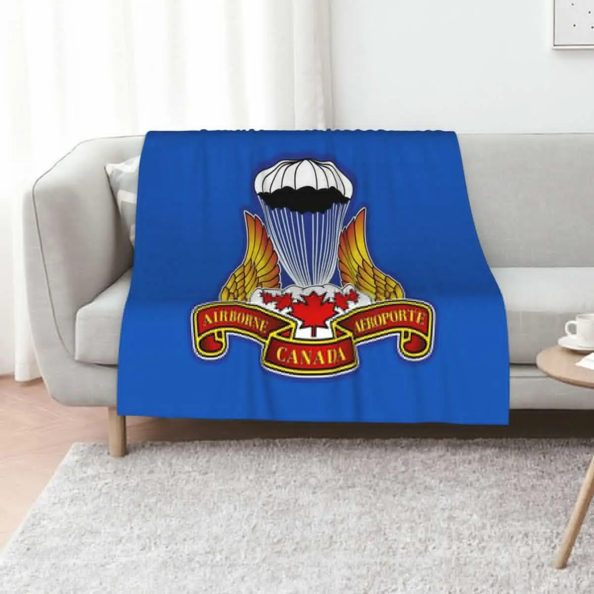 CANADIAN AIRBORNE REGIMENT Throw Blanket Flannels Luxury Brand Hair Winter beds Sofa Throw Sleeping Bag Blankets