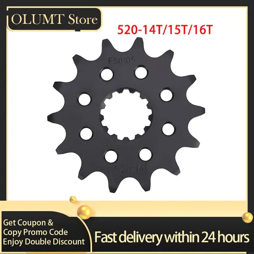 Imagen 1 del producto Engranaje de cadena de piñón para motocicleta, 14T, 15T, 16T, para Yamaha Off Road, WR450, YZ450, YFZ450, WR250, YZ250, MX400, YZ400, WR400, YZ426, WR426
