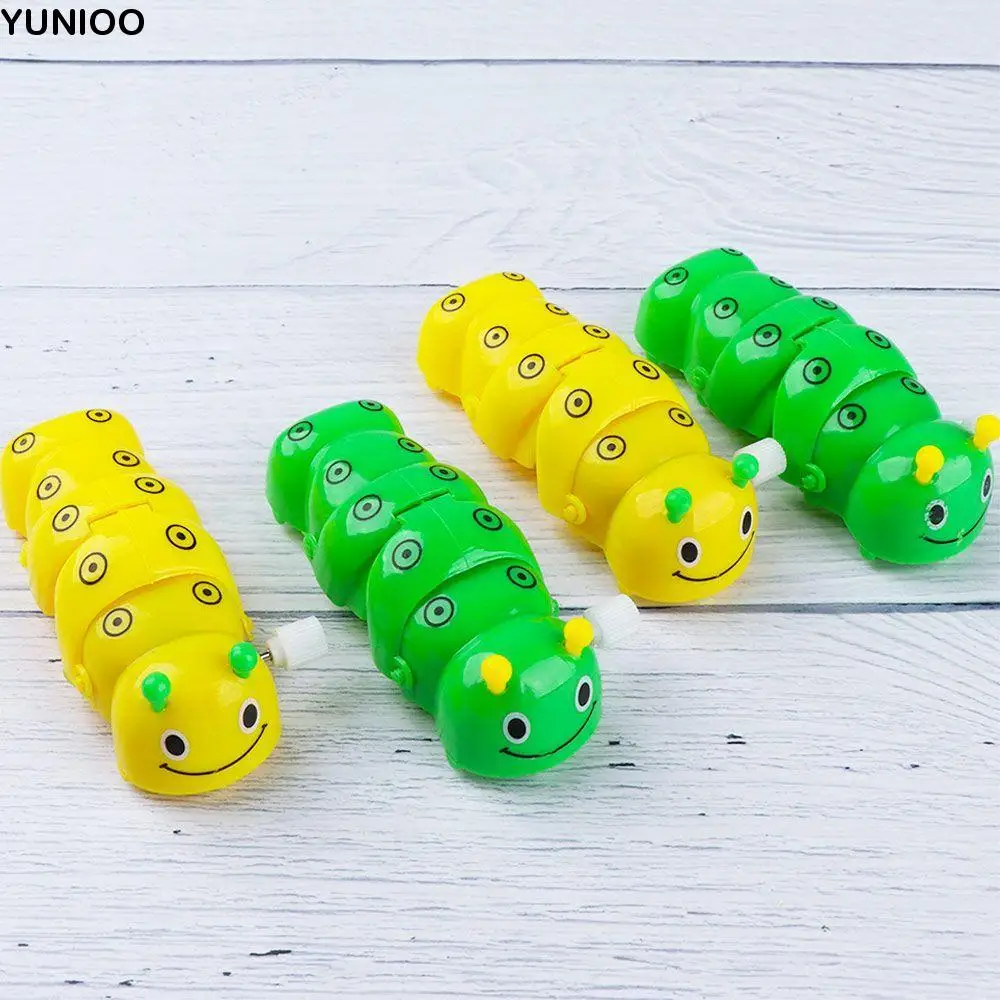 

for Baby Kids Plastic Classic Lovely Caterpillar Shape Wind Up Toy Cartoon Clockwork Toy