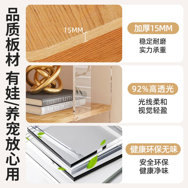 Trójkątna Akrylowa Półka Szafka Szafka Salon Sypialnia Narożna Szafka Ścienna Boczna Okno Wykusz Podłoga Szafka