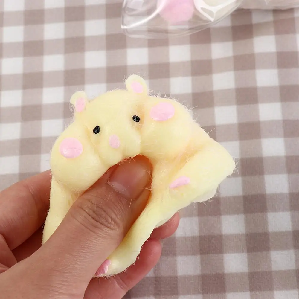 Schattig Schaken Hamster Knijpspeeltje TPR Siliconen Cartoon Fidget Speelgoed Zintuiglijk Speelgoed Fidget Speelgoed Pinch Decompressie Speelgoed Bananasplit