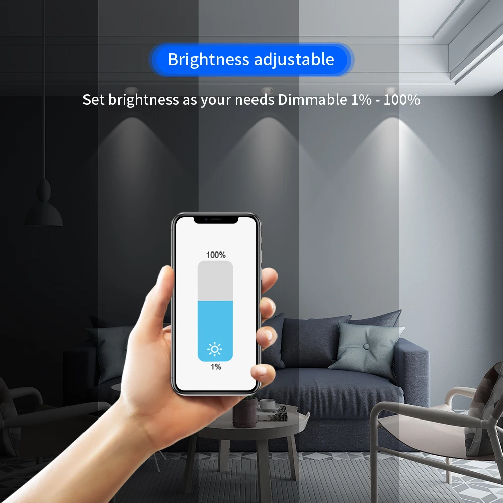 Imagem -03 - Zigbee-smart Recesso para Teto Led Downlight App Voice Smart Control para Alexa e Tuya 3.0 Rgbcct 6w 12w Cri 90 +