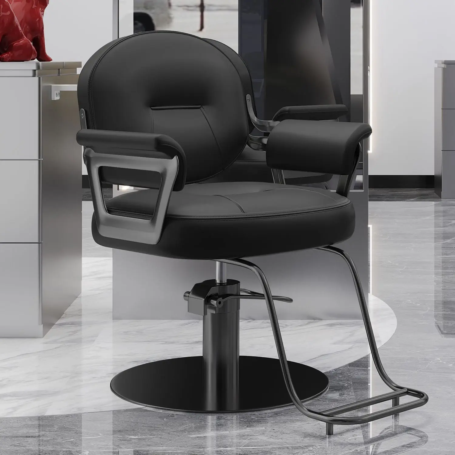 AOLIVIYA Salon Barber Chair Beauty Manicurist Nail Chair Professional Hairdressing Stool Hydraulic Lift Rotatable Stylish