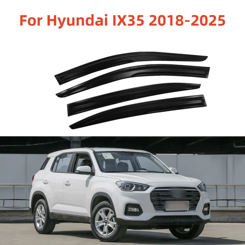 

Козырьки на боковые окна автомобиля, защита от дождя, дефлектор для Hyundai IX35 2018-2023, козырек от атмосферных воздействий, накладка, полупрозрачные аксессуары