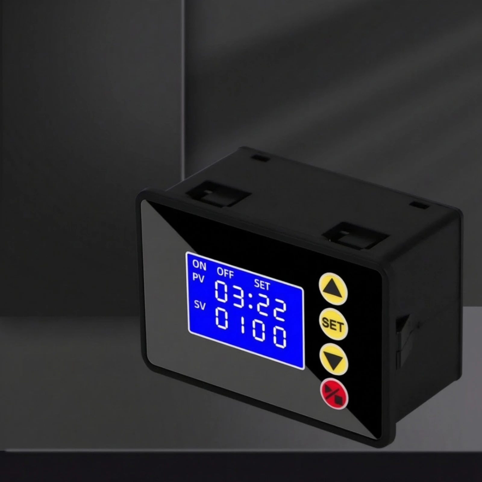 Timer Relay Module Backlit Microcomputer Time Controller Module Digital Timer with LCD Display Adjustable Button Trigger