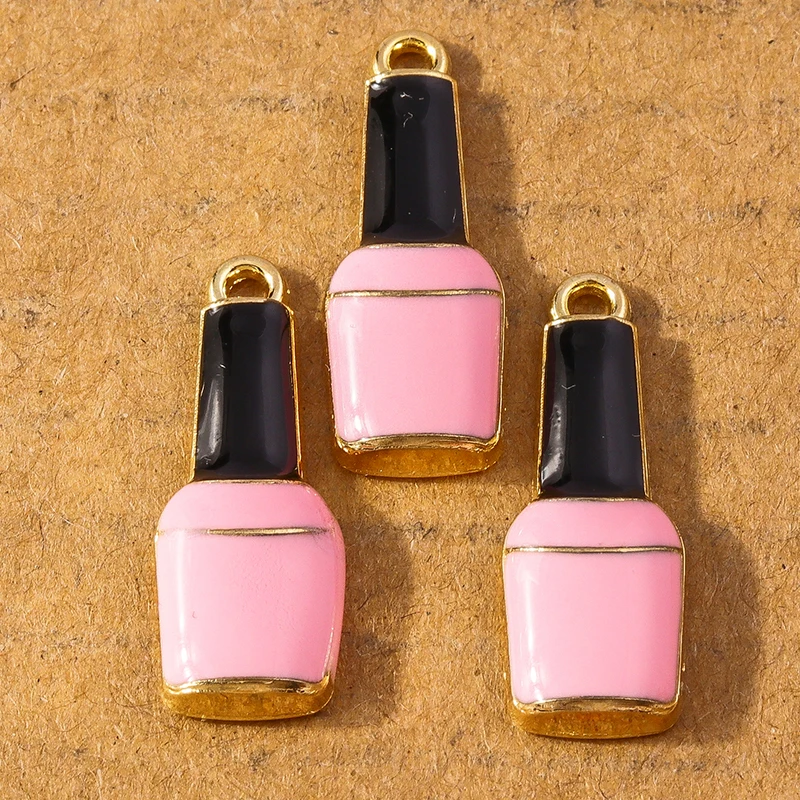 10 stücke 9*33mm Emaille Mini Make-up Lippenstift Charms Anhänger für Ohrringe Halsketten DIY Schmuck Herstellung Zubehör liefert – Detail 6