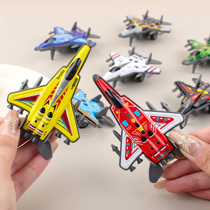 5 قطعة لعبة مقاتلة للأطفال الأولاد محاكاة القصدير الجمود نموذج طائرة الإبداعية التراجع الطائرات سطح المكتب لعبة اللعب هدية