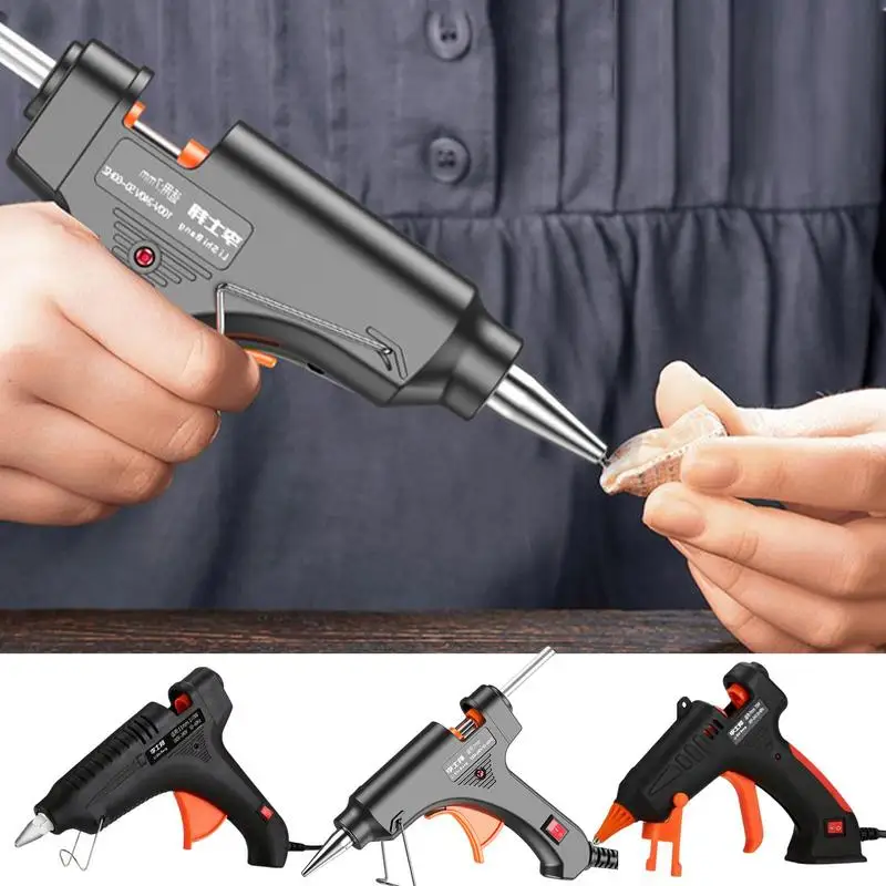 Pistolas de Cola Quente com Cola Transparente Pistola Elétrica Temperatura do Calor Conjunto de Ferramentas de Reparo Ferramenta Elétrica 70w 90w 150w