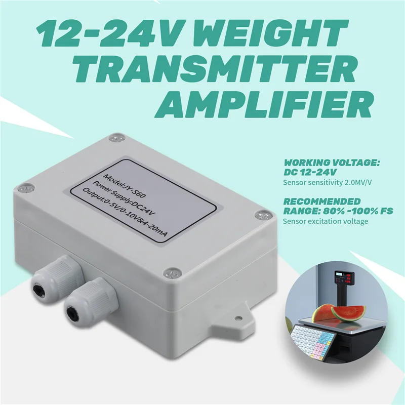 

Classic-Weighing Transmitter Weighing Amplifier Weight Sensor Voltage Current Converter DC 12-24V 4-20MA Load Cell Amplifier