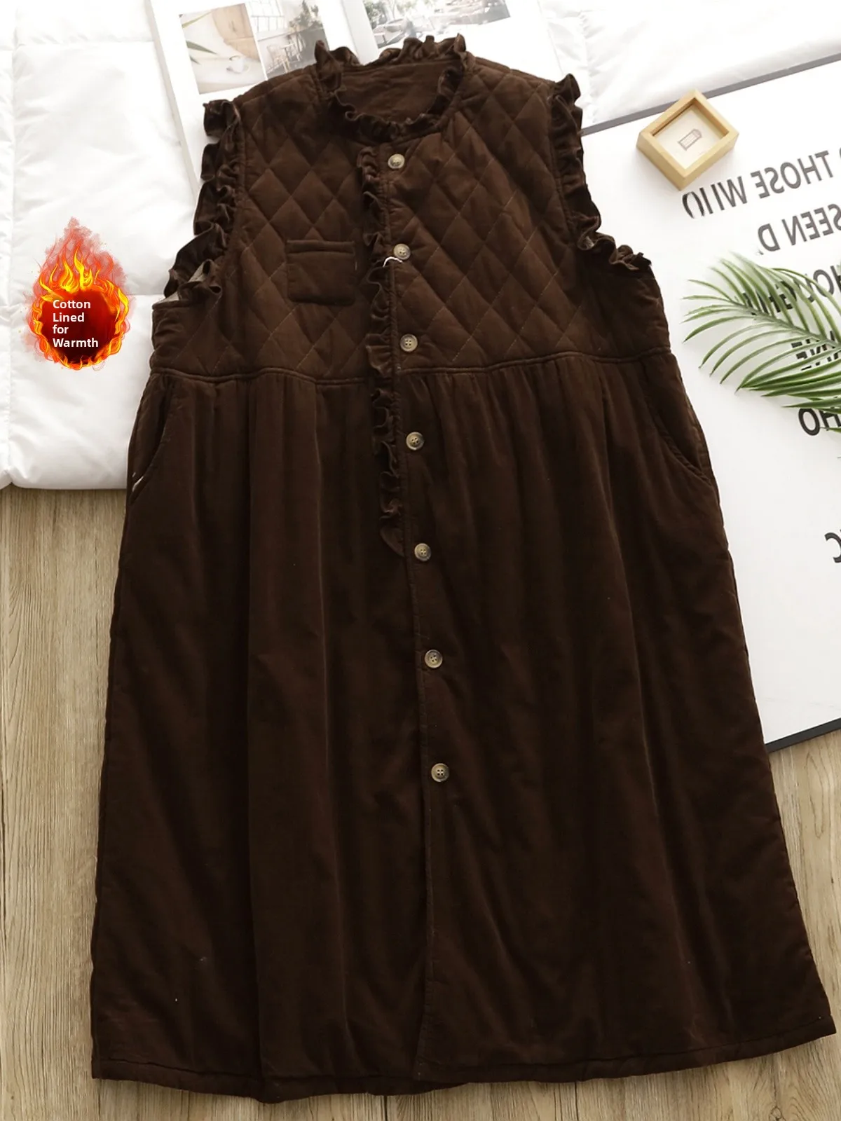 الخريف الشتاء سروال قصير سترة تنورة Sle الدفء المرأة حجم كبير الملابس الخشبية شيك Svel Dr Commute خمر L...