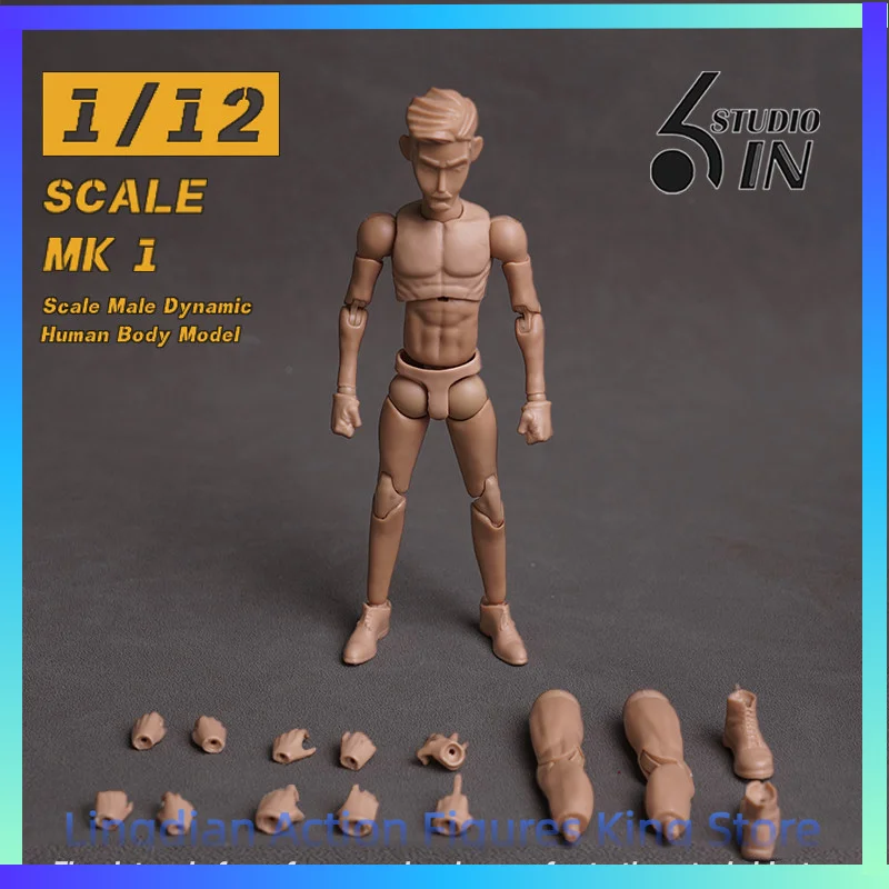 

In Stock 6in Studio 6in001 1/12 Movable Male Body Animation Character Model Action Figure Toy Collection Gift