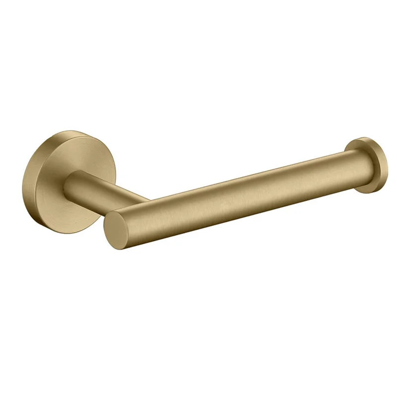 Gran oferta de acero inoxidable 304, soporte de papel higiénico con acabado dorado, dispensador de pañuelos redondo de montaje en pared para baños
