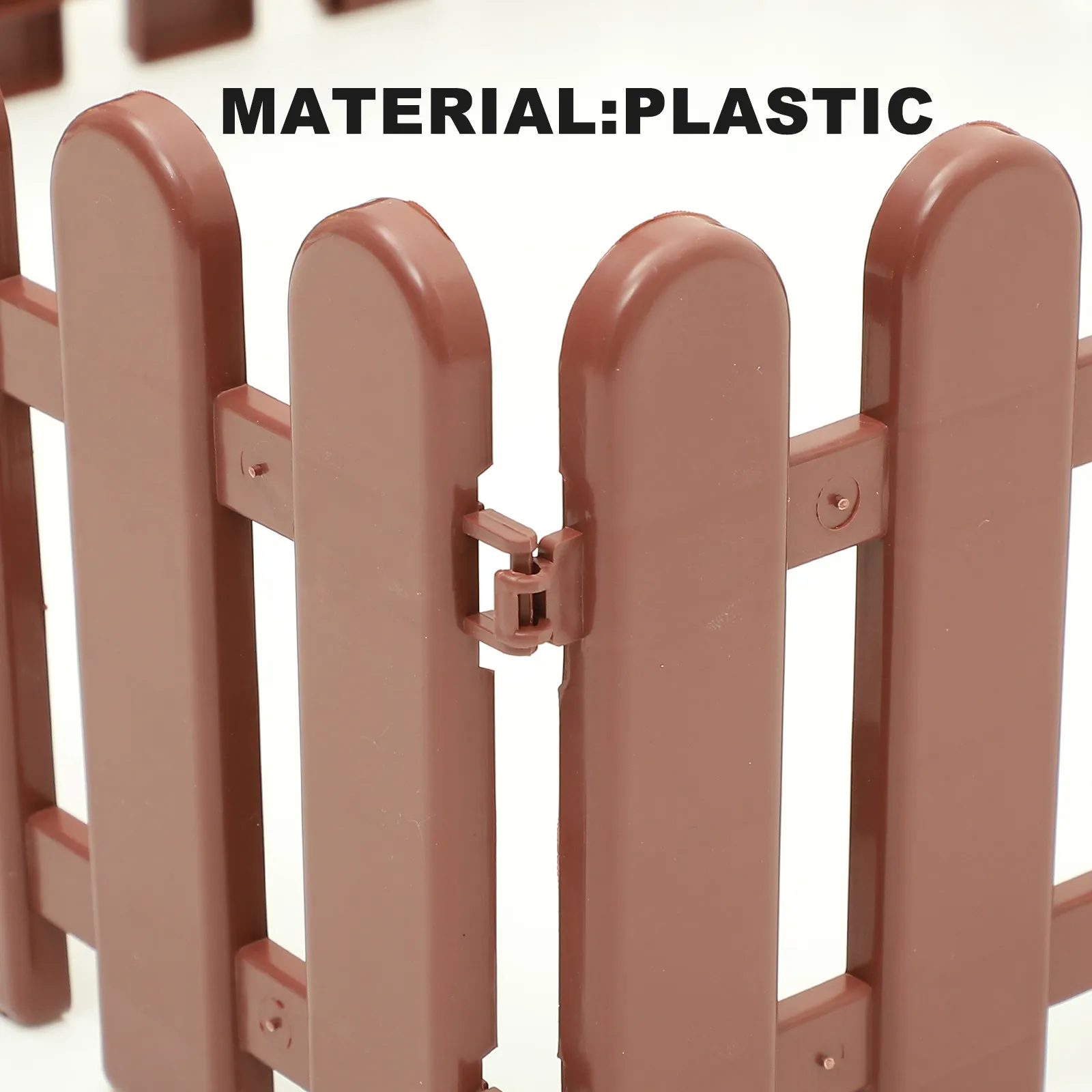 6Pcs White Plastic Garden Fence Portable Reusable Landscape Edging Border for Small Gardens Courtyards Balconies Vegetable Beds