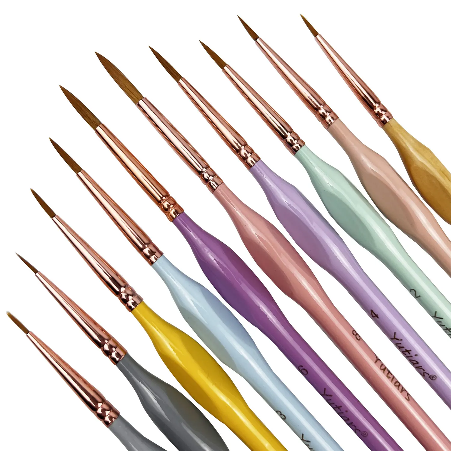 10/11 stuks miniatuur penselen, detailtip penselen set met ergonomisch handvat - geschikt voor acrylverf, olie, wat