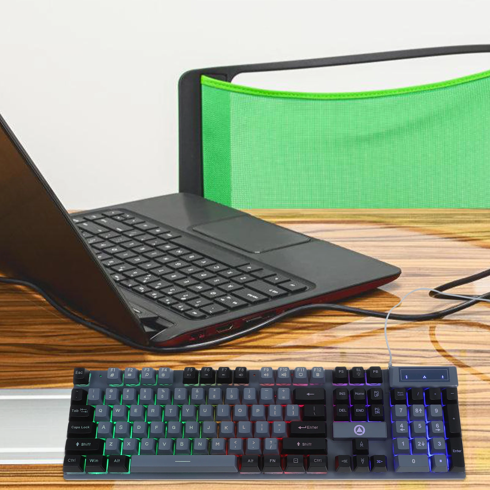 

Rgb игровая 104 клавиши USB проводная эргономичная полноразмерная компьютерная игровая клавиатура офисная электронная клавиатура с эффектом подсветки утолщенная