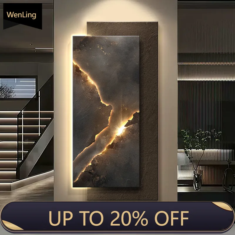 Light Luxury Porch LED Wall Lamp Painting Senior Sense Mural Background Wall Living Room Wall Corridor Decoration