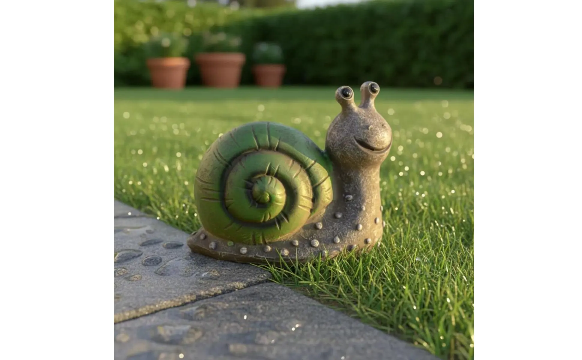 Resin Snail Garden Lamp Waterproof Solar Snail Light Outdoor Decor No Wiring Needed Weather-Resistant for Yard, Lawn