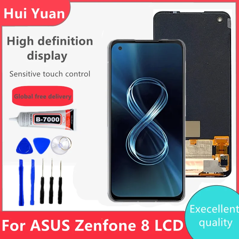 Super AMOLED For Asus Zenfone8 8z ZS590KS -2A007EU I006D LCD Screen Touch Panel Digitizer For Zenfone 8 Flip ZS672KS I004D LCD