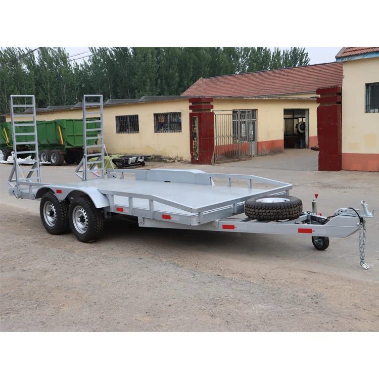 Foldable Ramp & Tilt ATV Trailer Tandem Car Trailer for Motorcycle ATV Transport