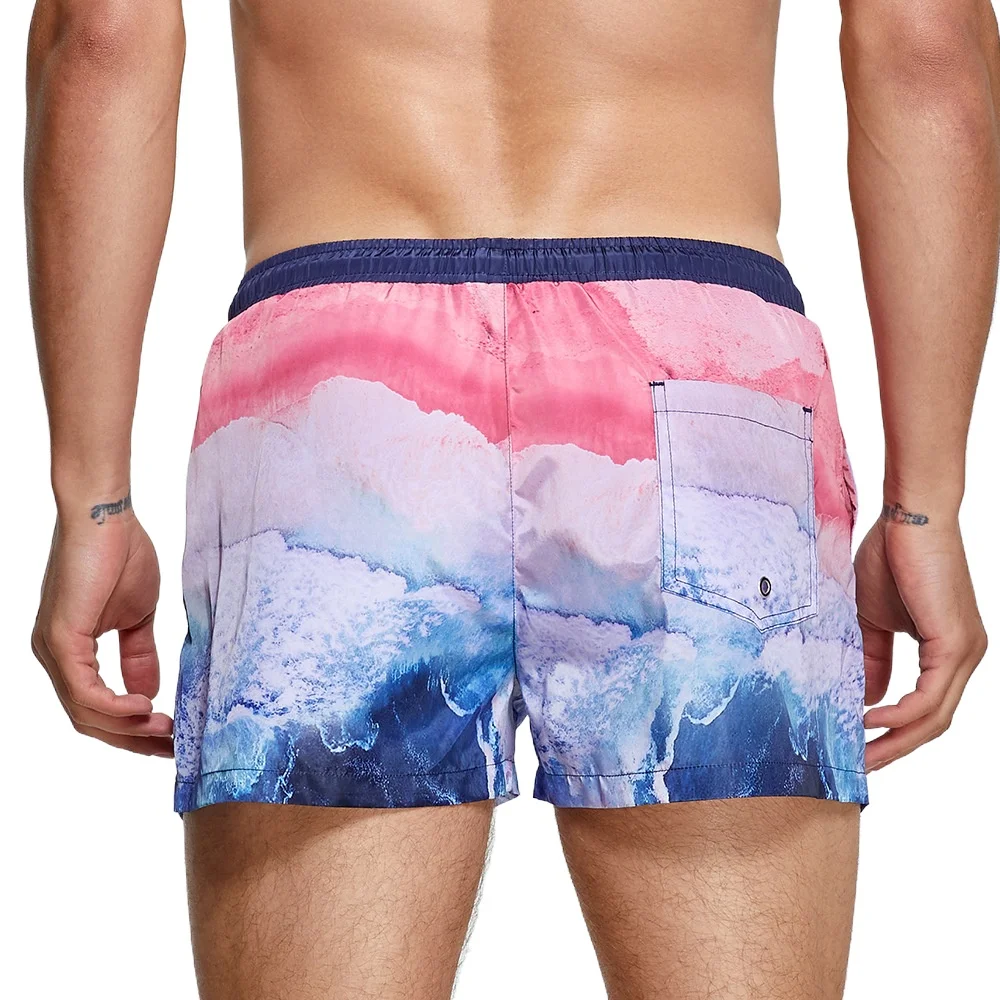 Fashion Mens Shorts 2024 Seobean Swimsuits Man Beach Boardshorts Men Swim Shorts Bermuda Surf Bathing Suit Swimwear with Liner