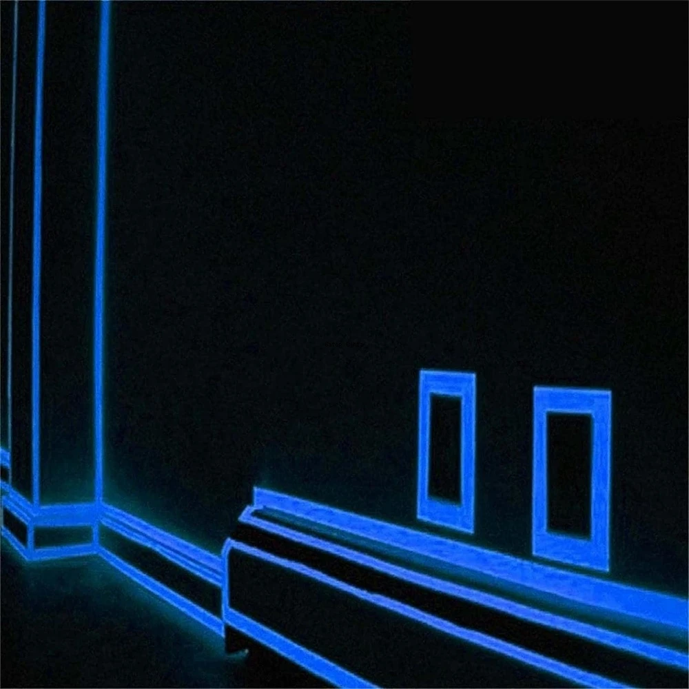 Glow Tape 1-2 Rolls Bright Luminous Fluorescent Tape Self-Adhesive Glowing Strip for Stage Decoration Party Halloween DIY Crafts