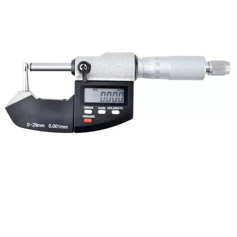 0-25MM Digital Display Outer Diameter Micrometer Large LCD Screen/wall Thickness Waist Drum Mechanical Micrometer