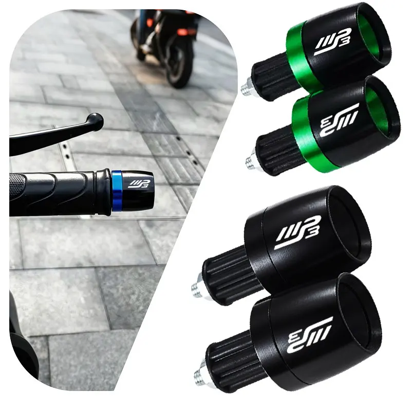 

Motorcycle 7/8" Handlebar Grips Ends Handle Bar Universal Counterweight Cap Plug Slider Cover For Piaggio MP3 250 300 500 HPE