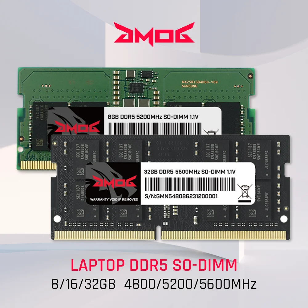 

Оперативная память GMOG DDR5 SO-DIMM Memoria RAM 8 ГБ 16 ГБ 32 ГБ 4800 МГц 5200 МГц 5600 МГц EXPO & XMP разгон DDR5 RAM для ноутбука