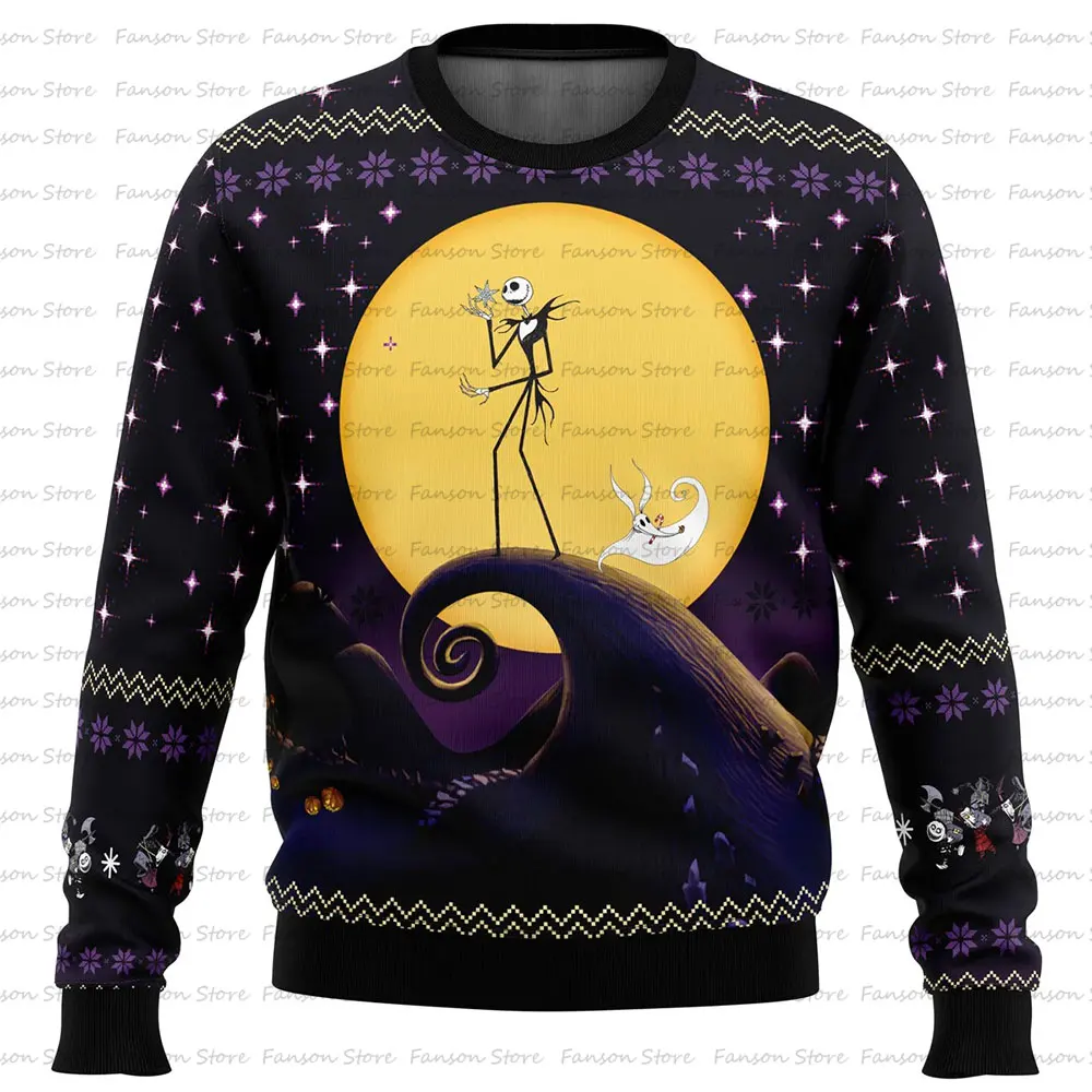 Romantic Nightmare The Nightmare Before Jack Christmas Ugly Christmas Sweater Women Men Pullover Tops Couple Hoodie Sweatshirt