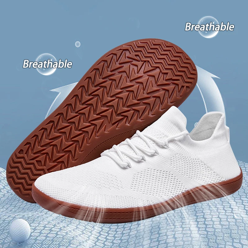 الحد الأدنى أحذية بيرفوت للجنسين خفيفة الوزن قابلة للتنفس بدون نعل واسعة اصبع القدم للرجال احذية الجري في الهواء الطلق أحذية المشي غير رسمية