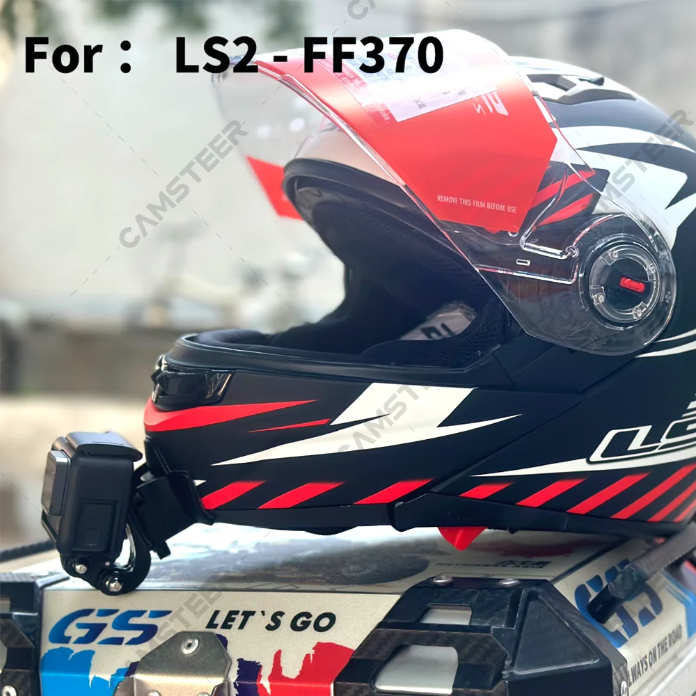 LS2-Customized Capacete Chin Mount para GoPro, Acessórios de Câmera de Ação, FF370, DJI Ace, 3, 4, Insta360, Ace Pro, X4, X3, 12, 11, 10, 9